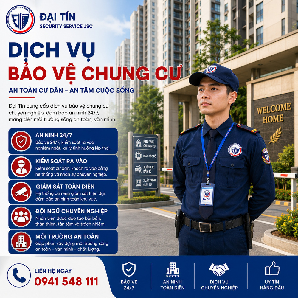 Dịch vụ bảo vệ chung cư Đại Tín