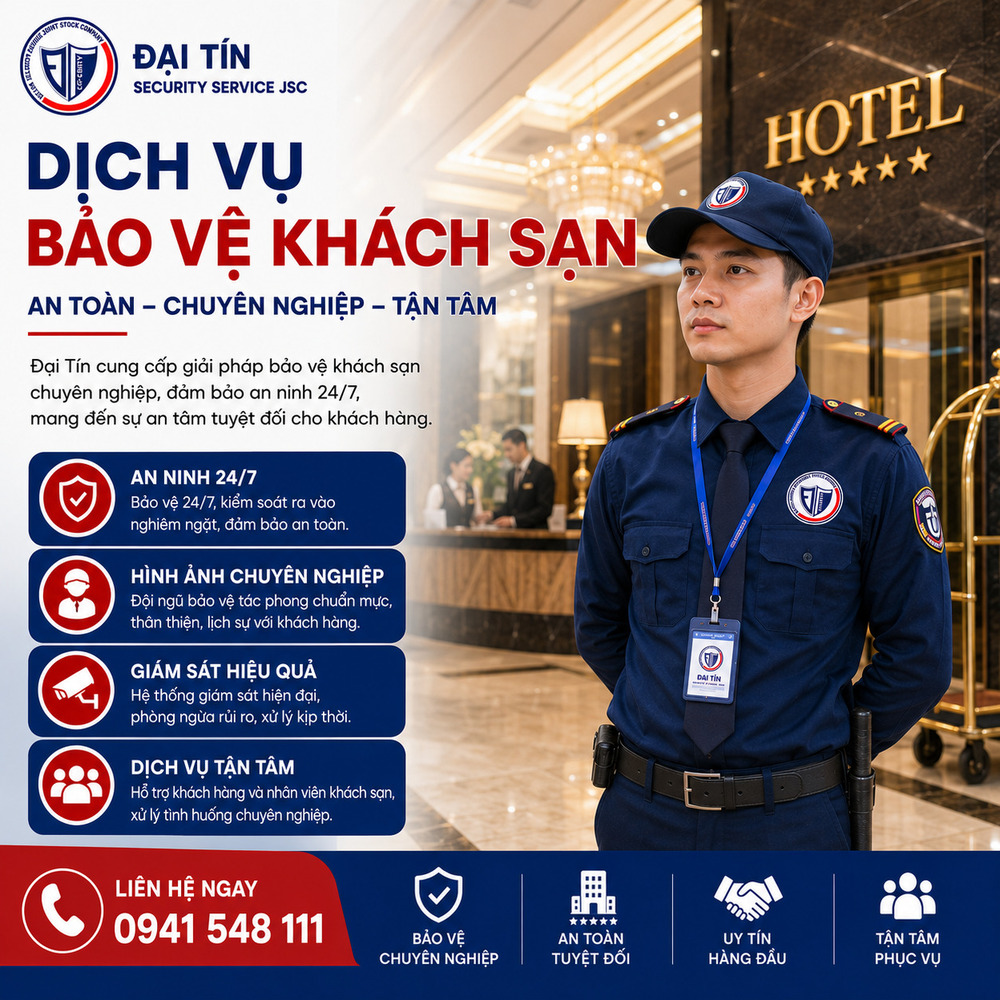 Dịch vụ bảo vệ khách sạn cao cấp, uy tín, chuyên nghiệp