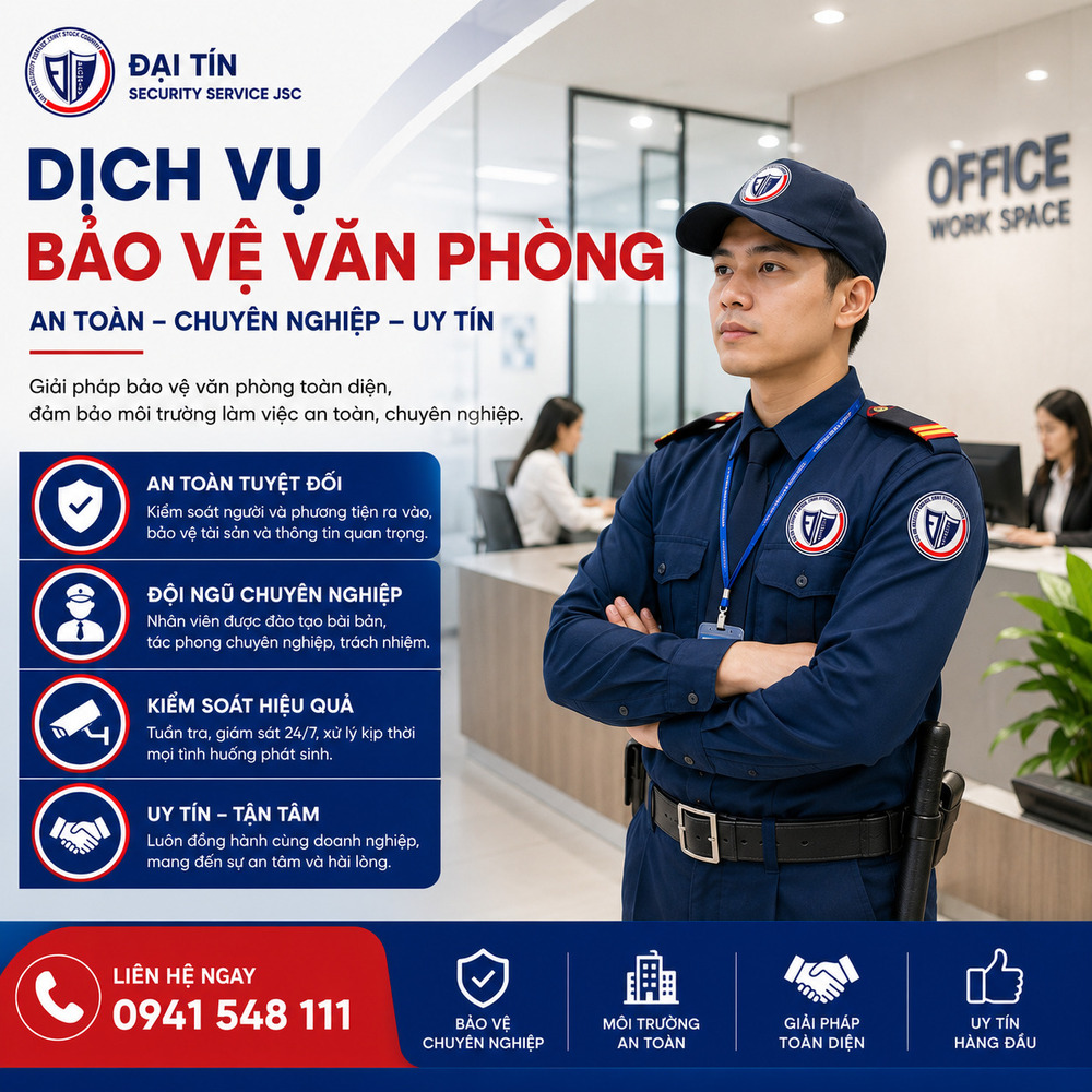 Đại Tín - Đơn vị cung cấp dịch vụ bảo vệ văn phòng uy tín